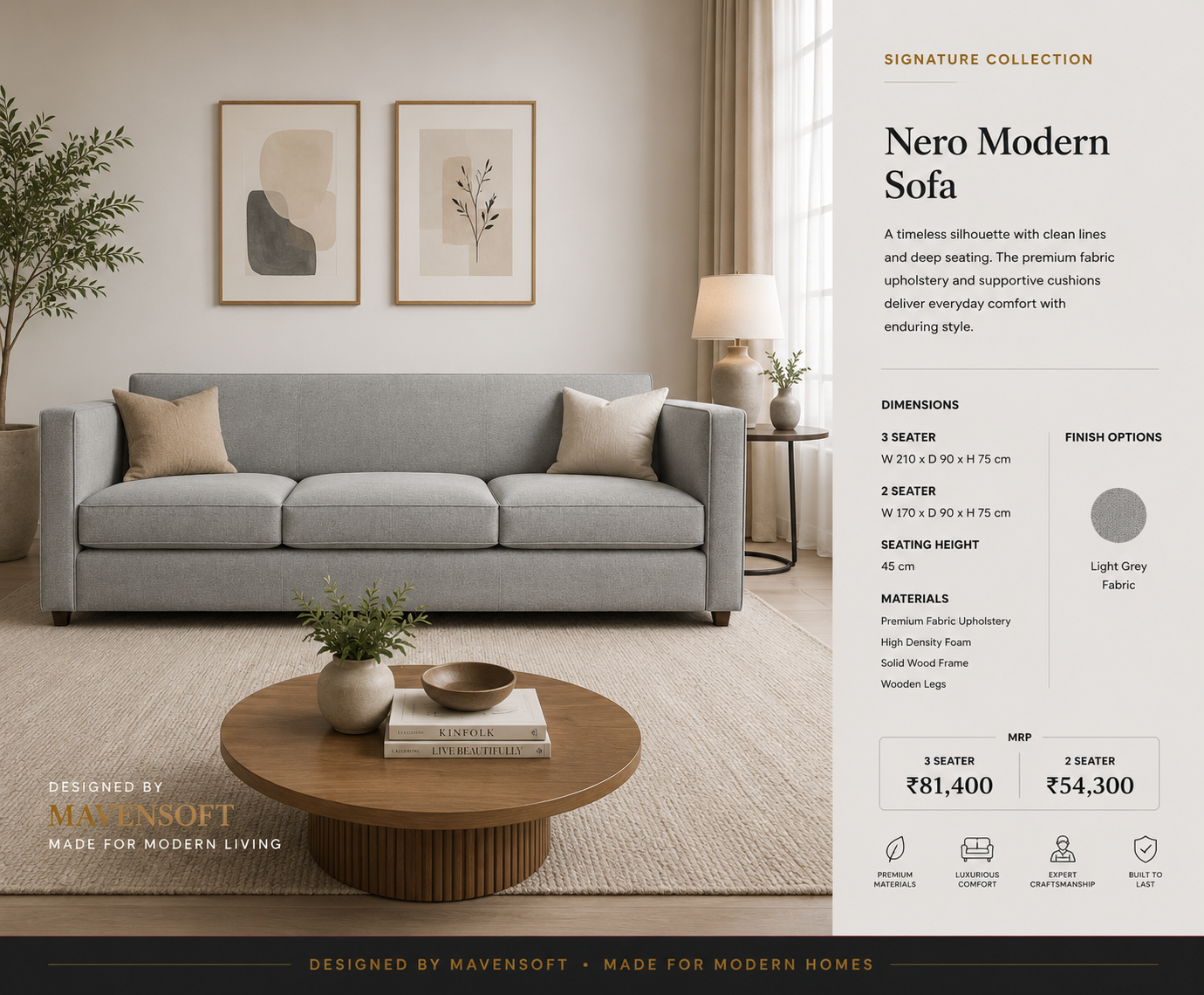 Accent chair with statement design